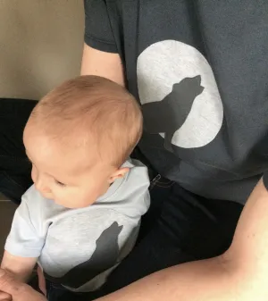 Parent, Baby and Child Wolf T-Shirt Set