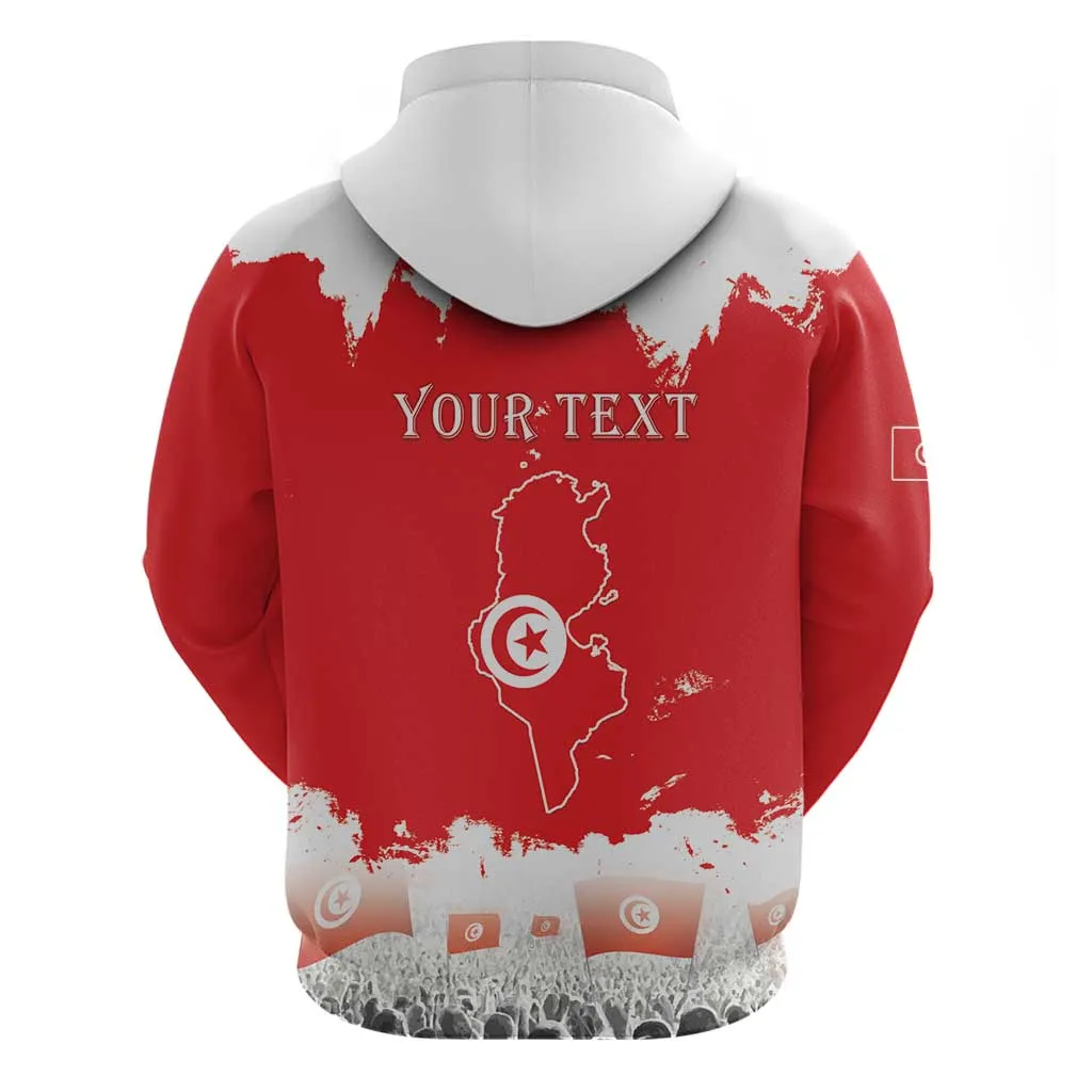 Personalized Afro Tunisia Zip Hoodie Happy 69th Anniversary Independence LT15