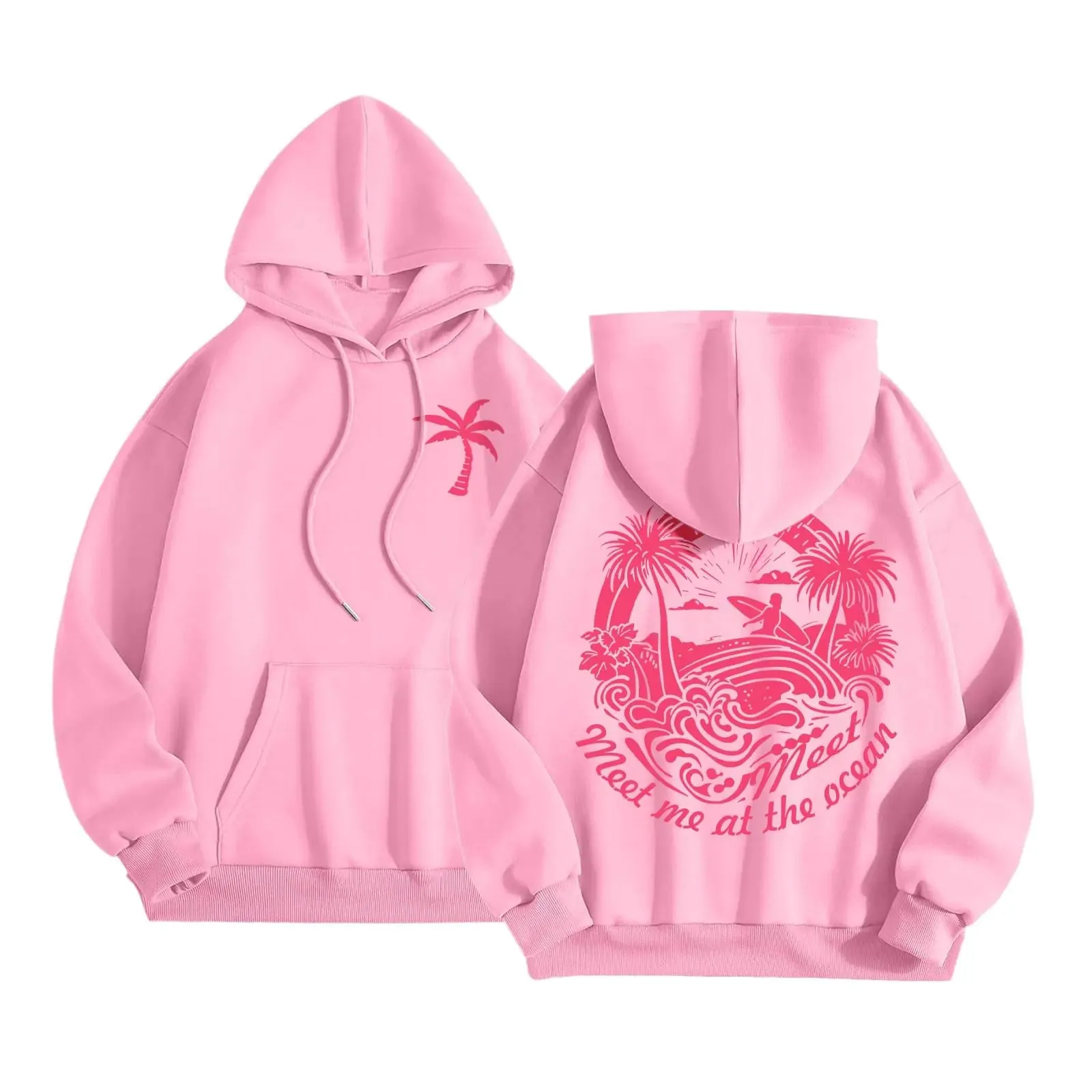 Pink Puff Hoodie Graphic Hoodies for Women Letter Graphic Hoodies for Teen Girls Cute Preppy Sweatshirts Casual Long Sleeve Drawstring Hooded Pullover Tops Fall Outfits 2024