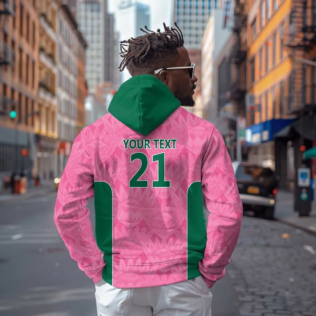 Pink South Africa Cricket Custom Zip Hoodie African King Proteas Be Way Pink LT9