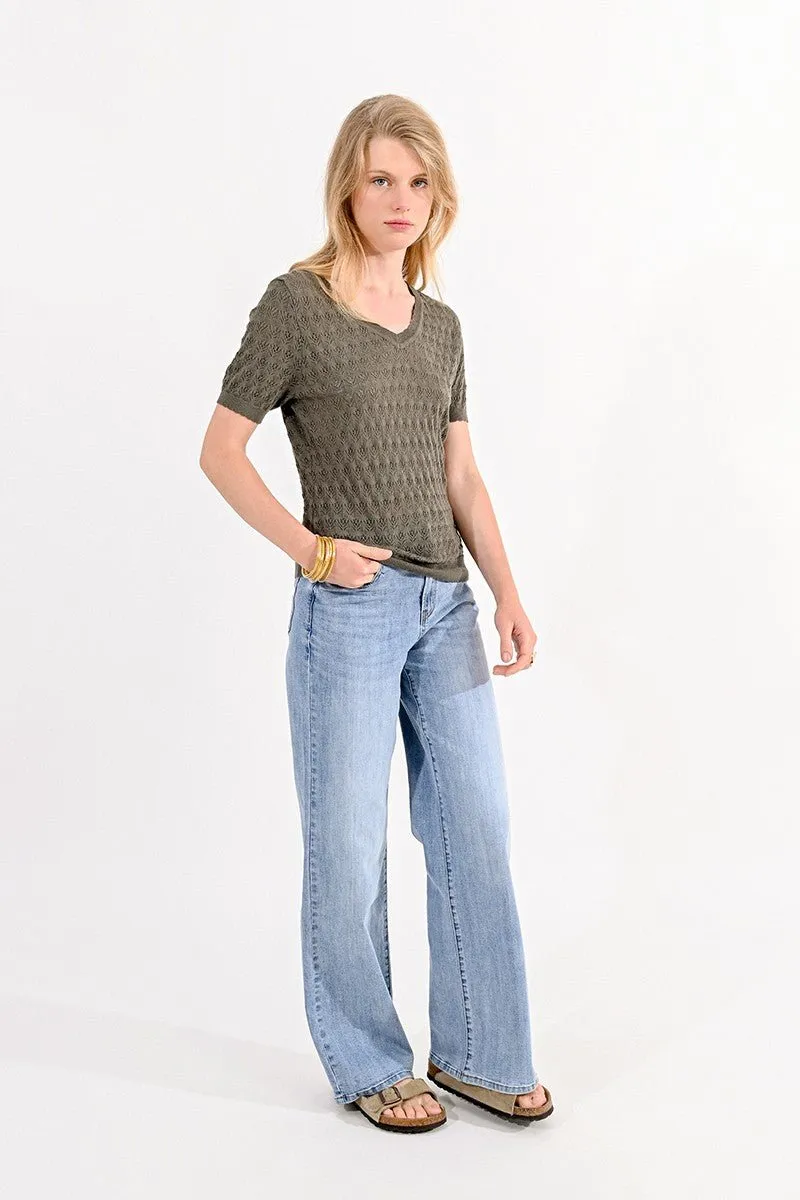 POINTELLE KNIT JUMPER