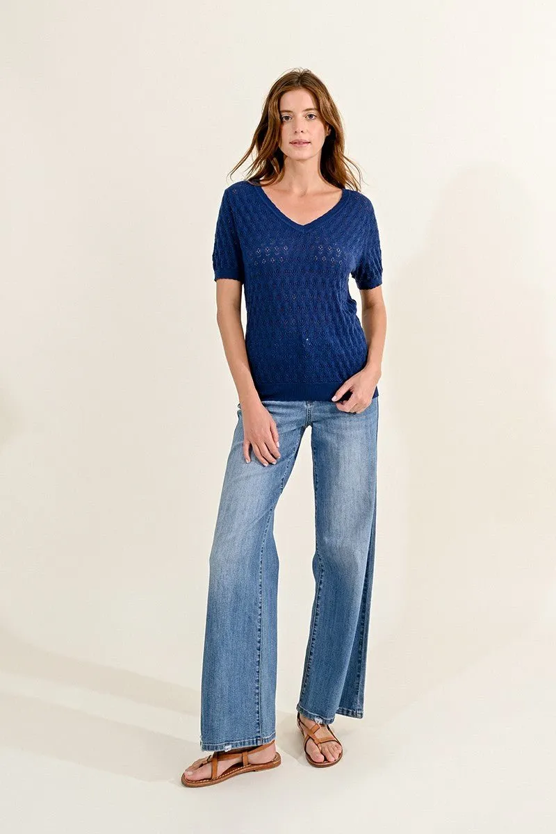 POINTELLE KNIT JUMPER