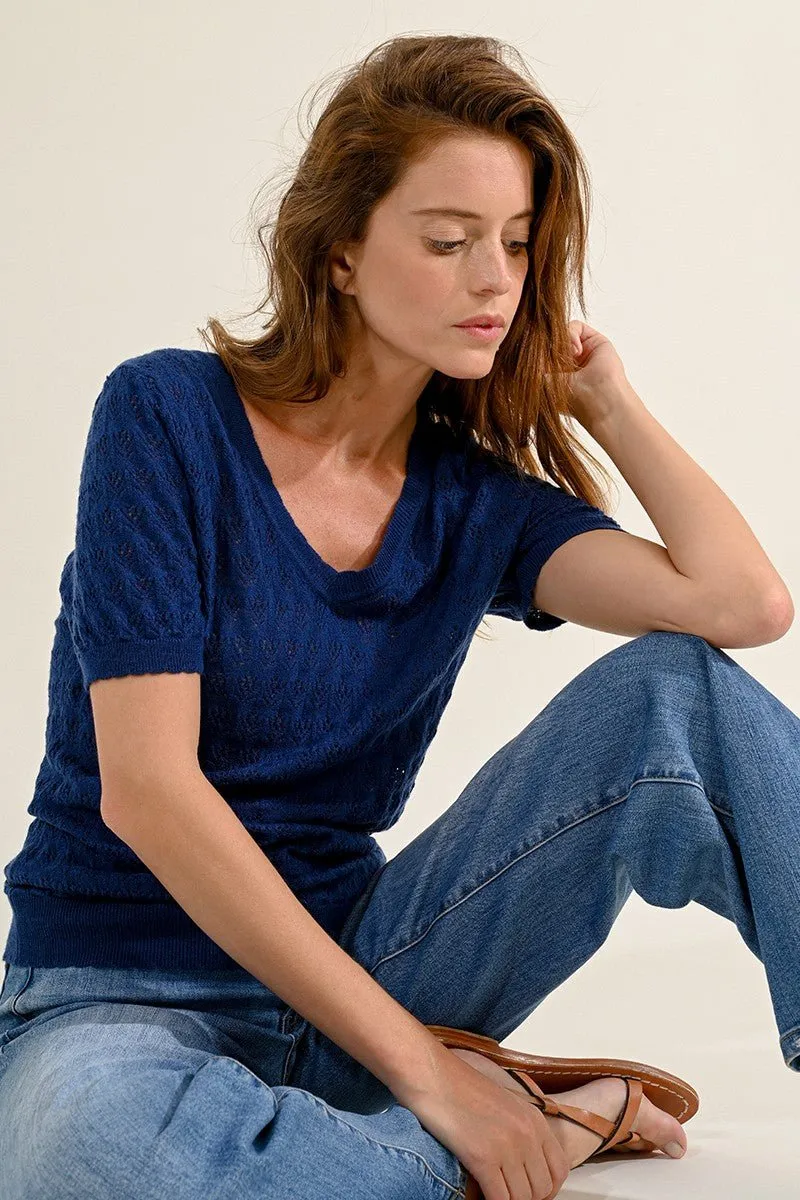POINTELLE KNIT JUMPER