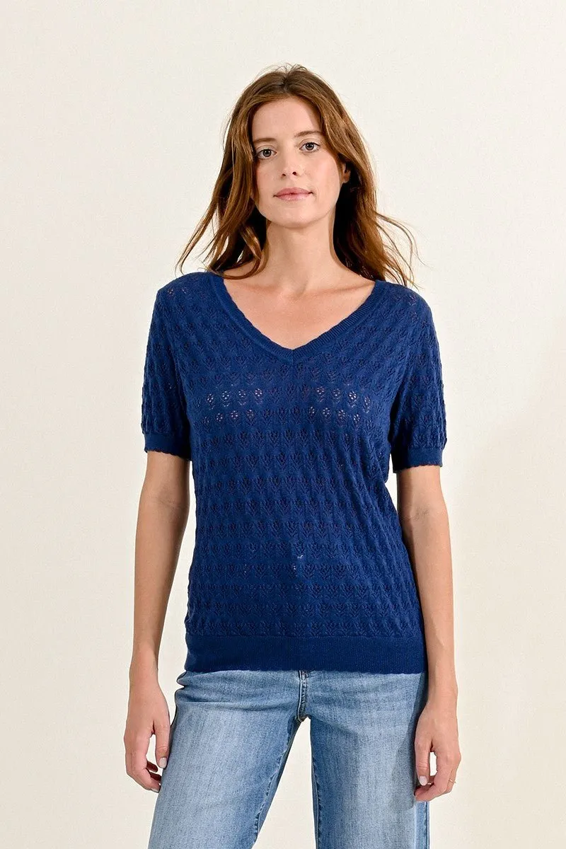 POINTELLE KNIT JUMPER