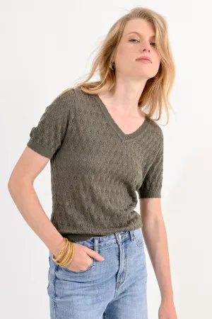 POINTELLE KNIT JUMPER
