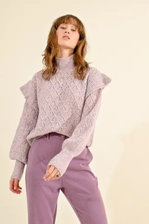 POINTELLE KNIT SWEATER