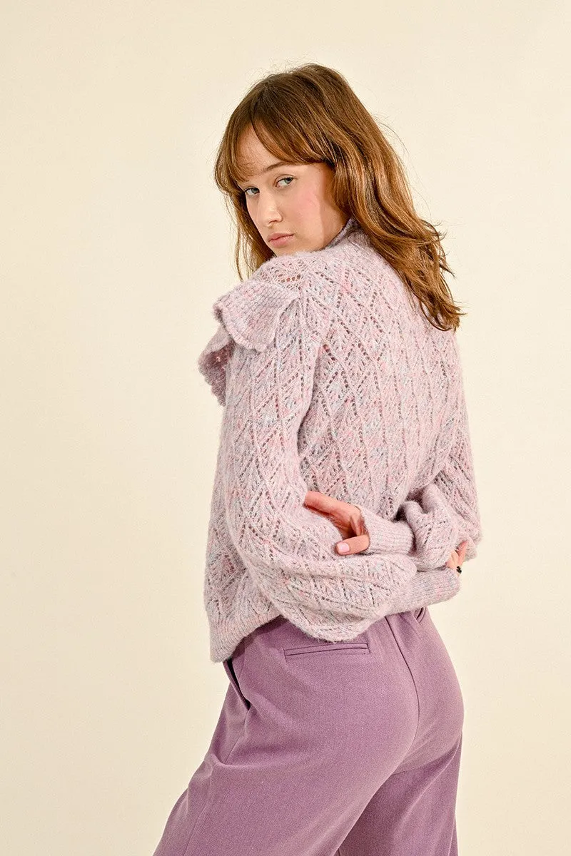 POINTELLE KNIT SWEATER