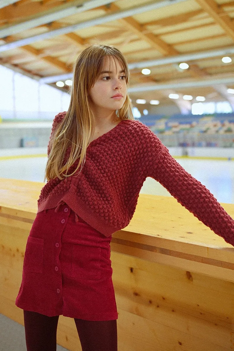 “POPCORN” KNIT SWEATER