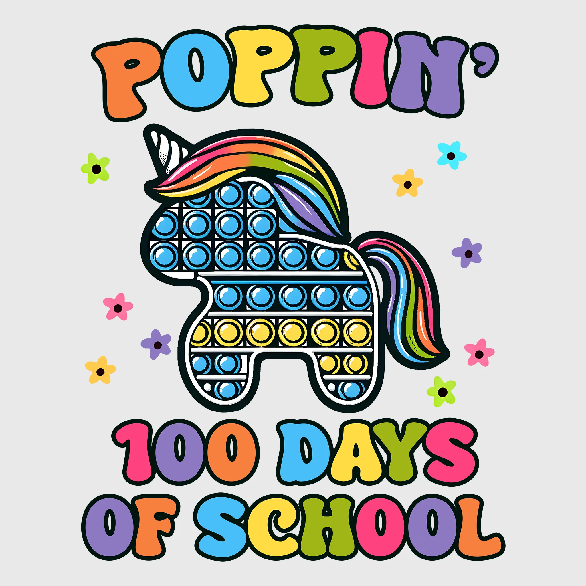 Poppin' Through 100 Days Of School Transfer