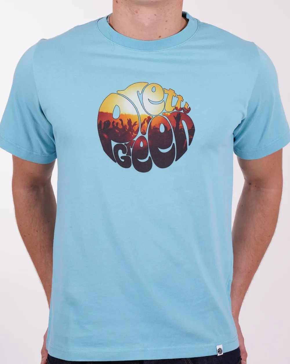 Pretty Green Festival Crowd Logo T-Shirts Blue