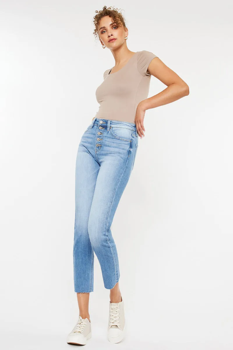 Priscilla High Rise Slim Straight Leg Jeans