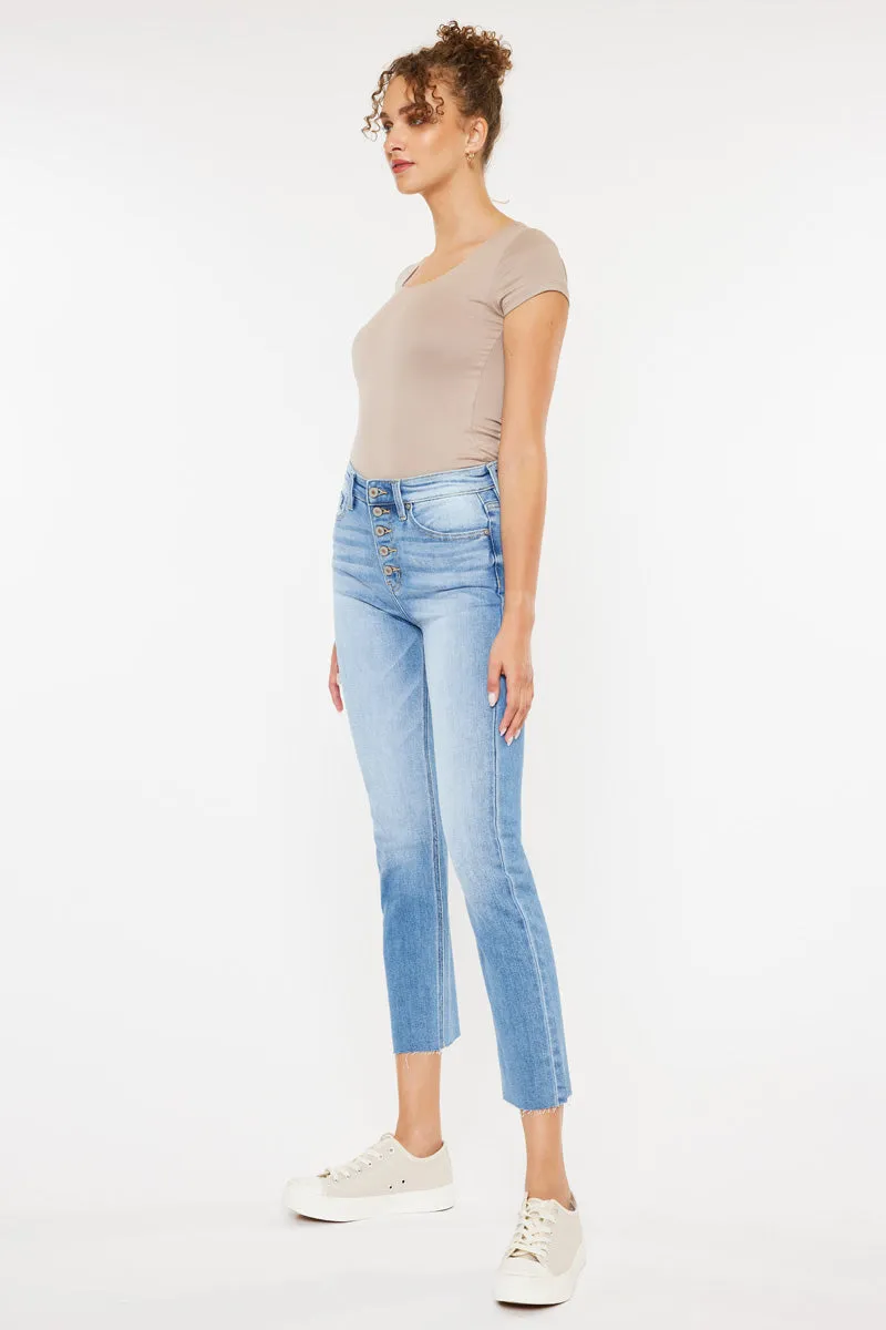 Priscilla High Rise Slim Straight Leg Jeans