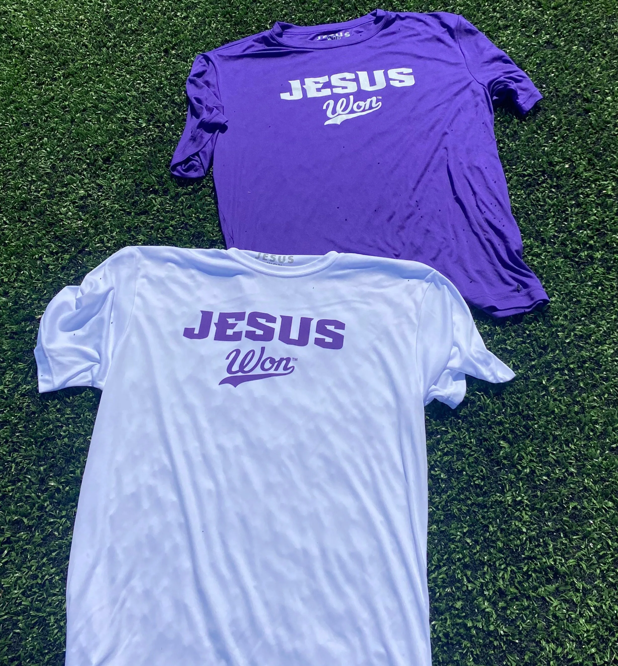 Purple Jesus Won Shirt - "Cotton"