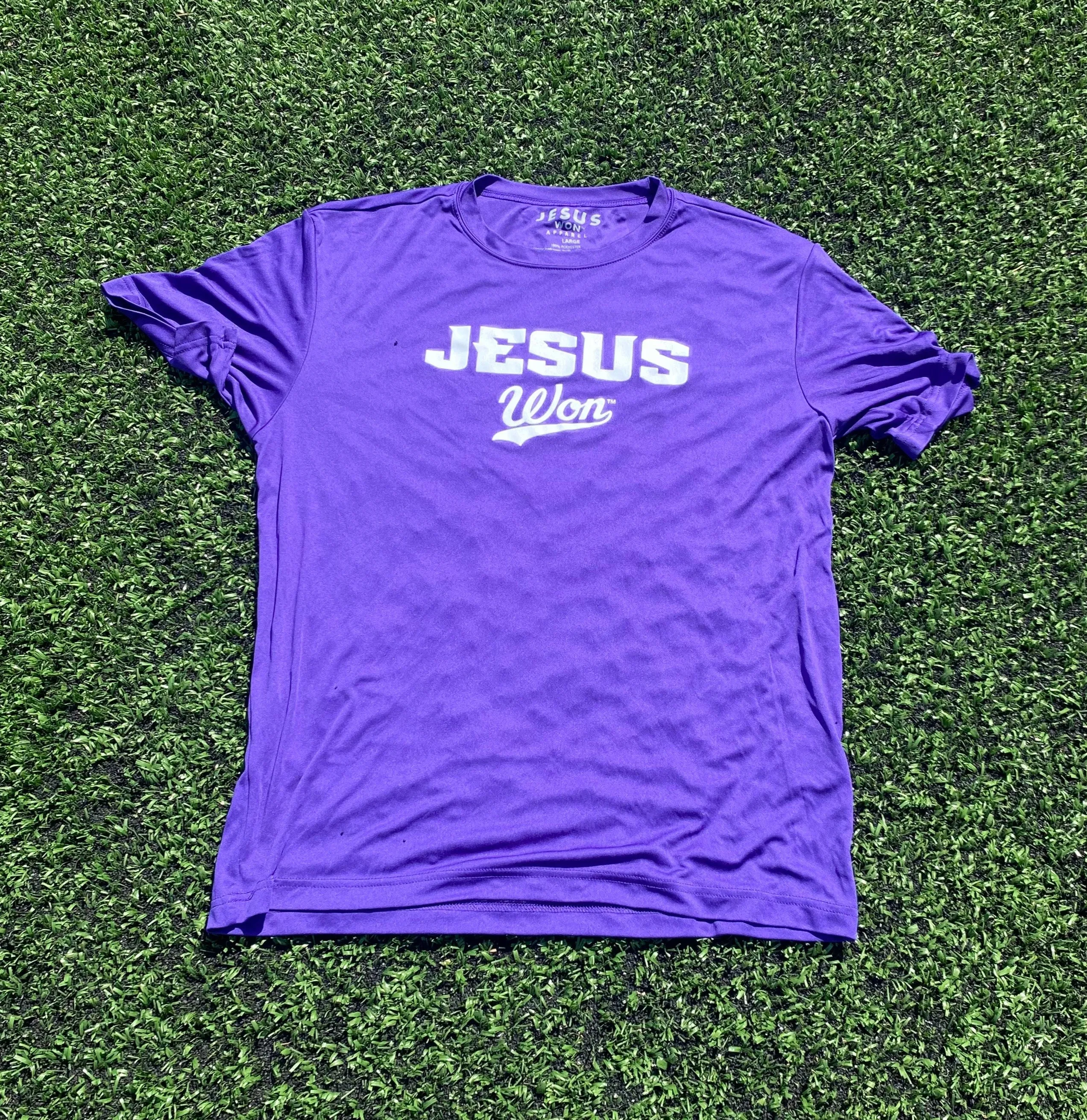 Purple Jesus Won Shirt - "Cotton"