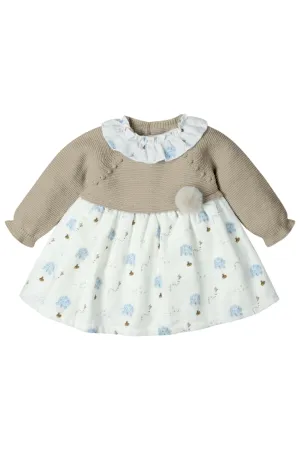 "Briella" Hazelnut Half Knit Dress