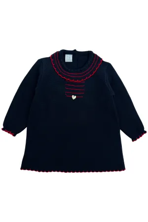 "Delilah" Navy & Red Knit Dress