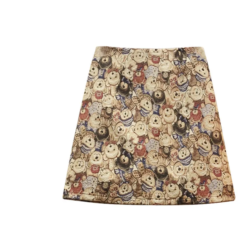"FULL PRINT BEAR SWEATER" TOP/SKIRT N030903