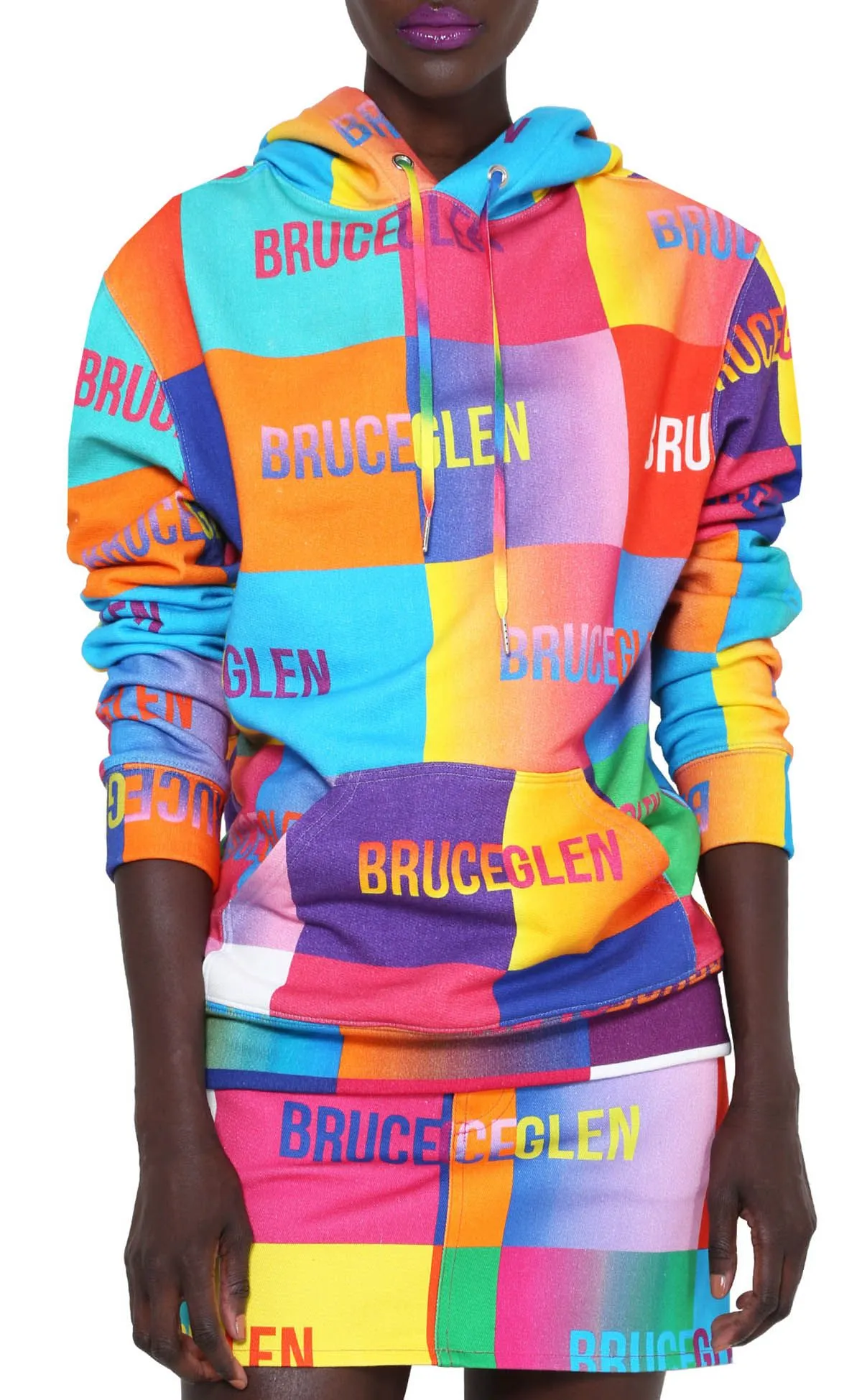 "Happy" Logo Blocks Unisex Hoodie