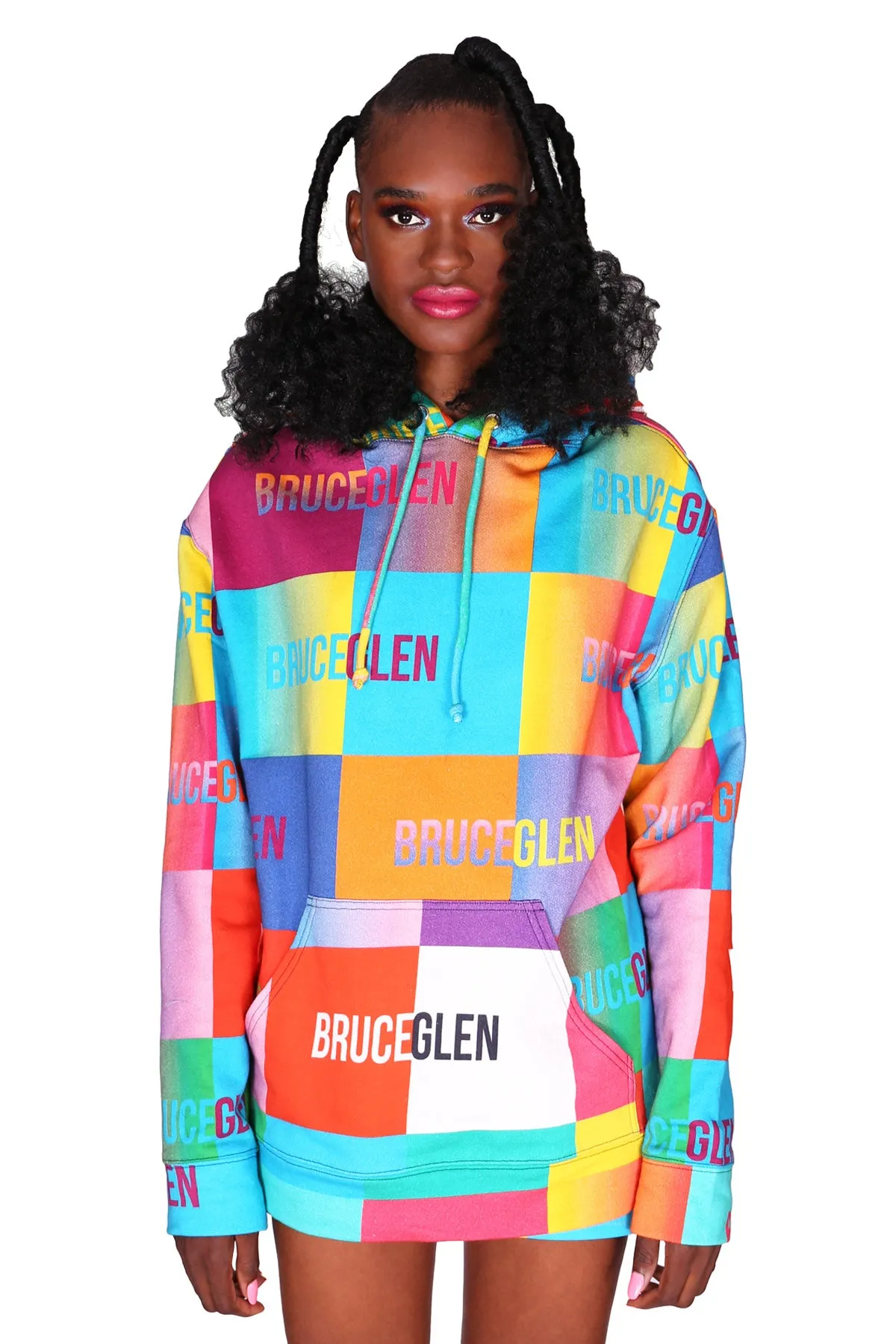 "Happy" Logo Blocks Unisex Hoodie