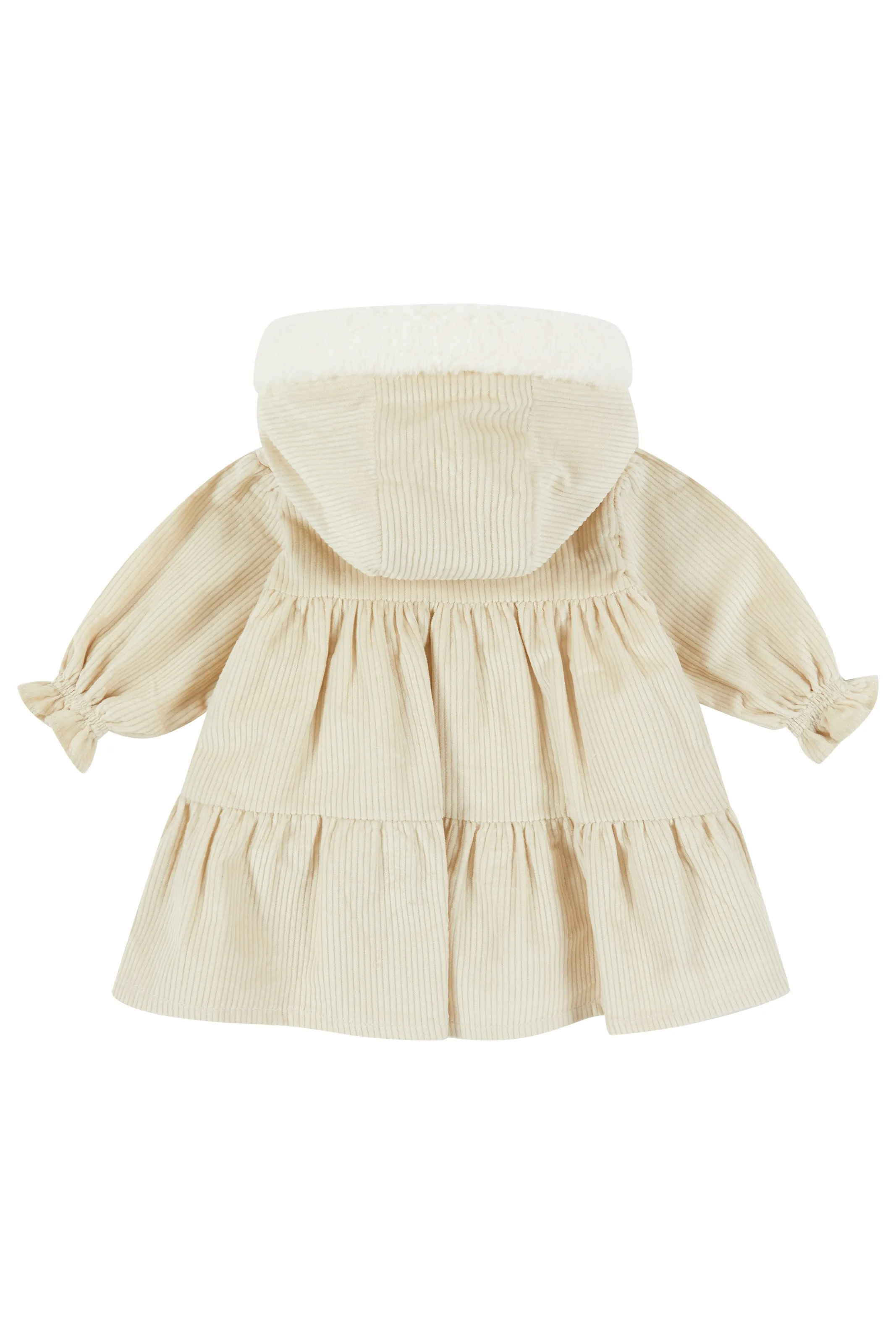 "Isobella" Sand Needlecord Hooded Dress