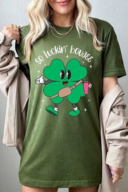 "SO LUCKIN' BOUJEE" Graphic Tee