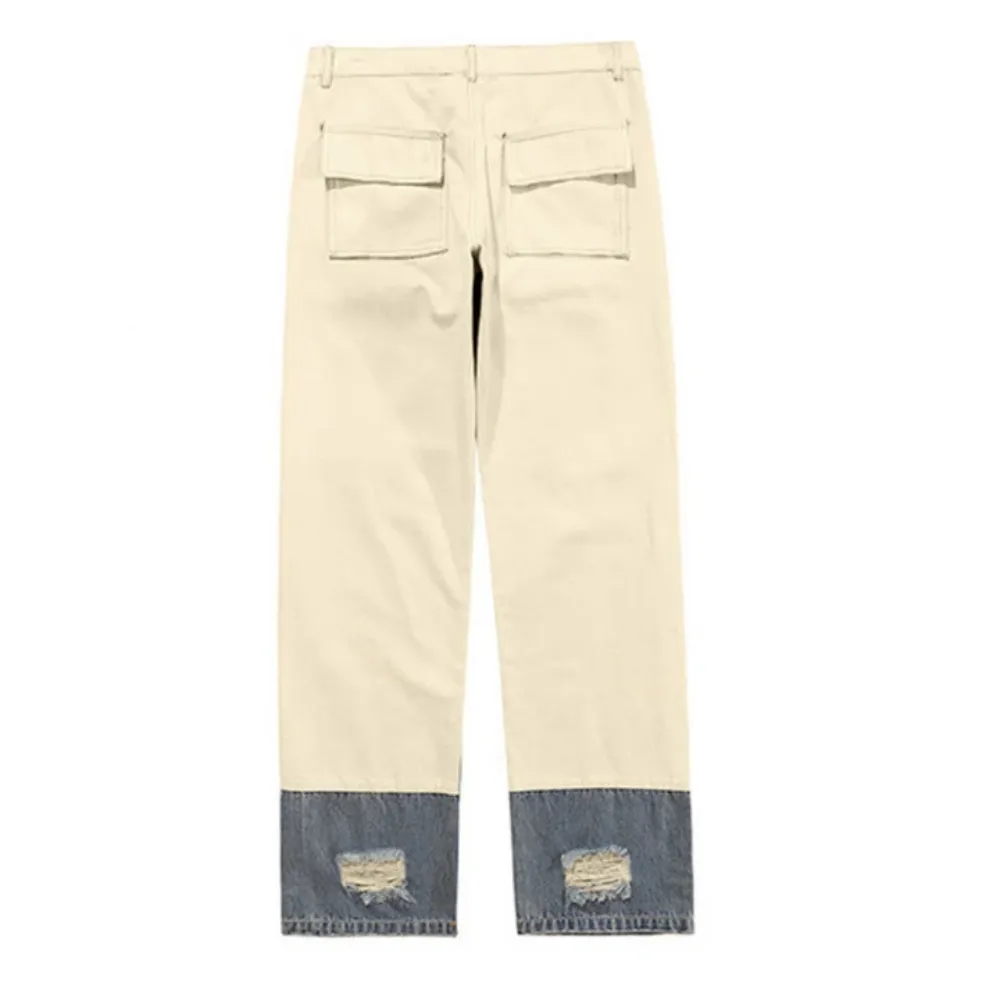 "Street Love Patchwork Straight Leg" Jeans