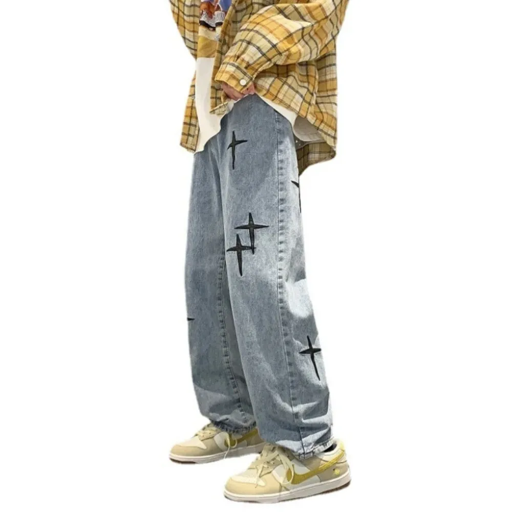 "Urban Cross Graphic Straight Leg" Jeans