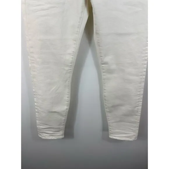R13 Jeans Boy Skinny in White Riot Size 28 Mid Rise Ankle Made in Italy