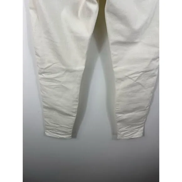 R13 Jeans Boy Skinny in White Riot Size 28 Mid Rise Ankle Made in Italy