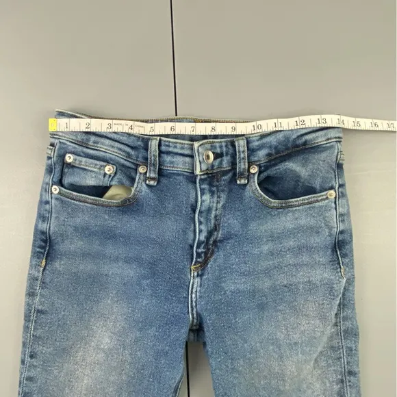 Rag &amp; Bone CATE Mid-rise Ankle Skinny Jeans Frayed Hem Morgan Color size 27