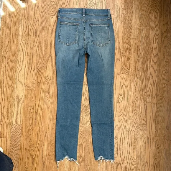 Rag &amp; Bone Destroyed Hem Skinny Jeans