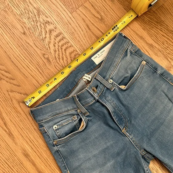 Rag &amp; Bone Destroyed Hem Skinny Jeans