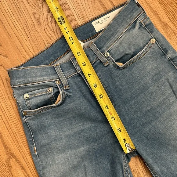 Rag &amp; Bone Destroyed Hem Skinny Jeans