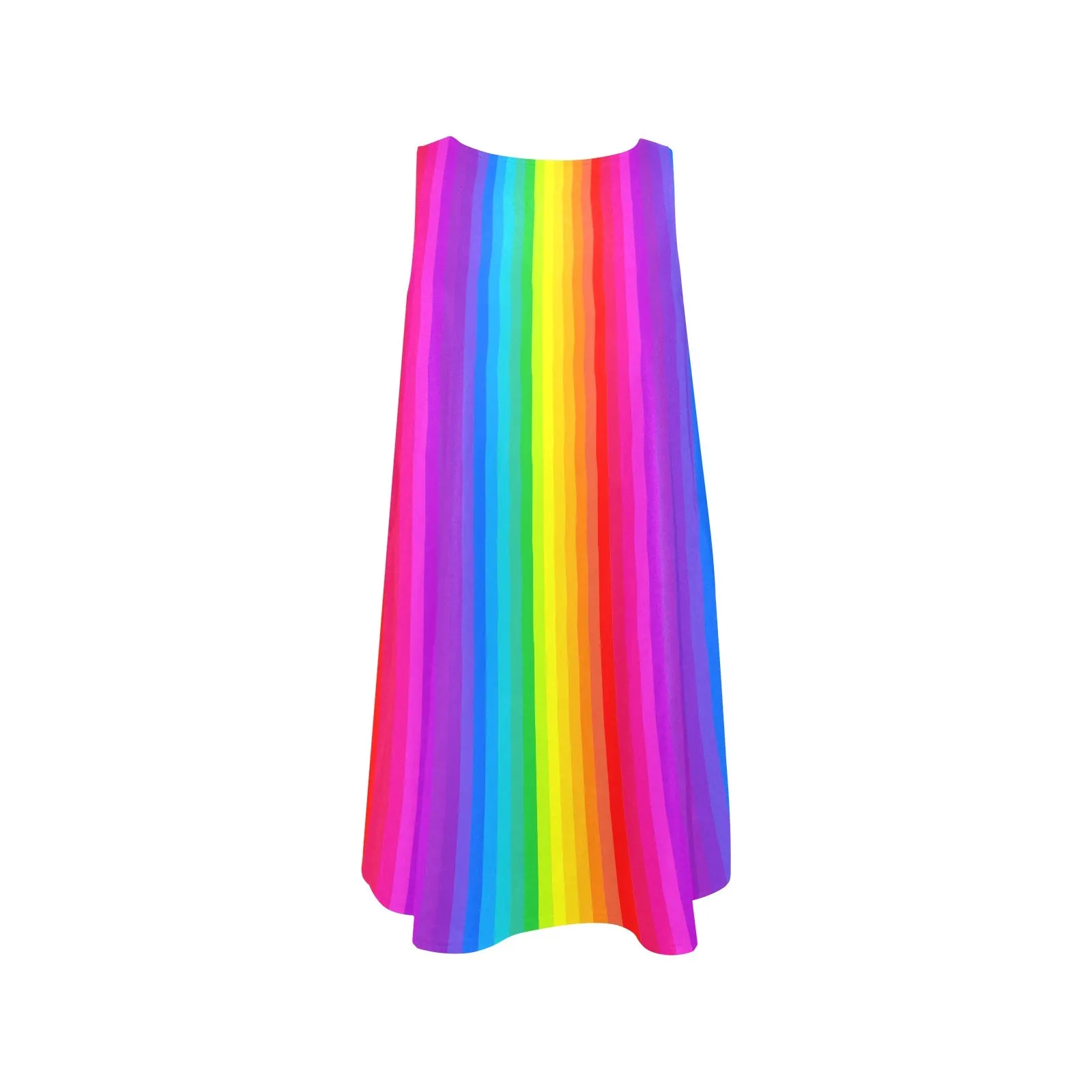 Rainbow - Flared Shift Dress with Pockets (XS - 3XL)