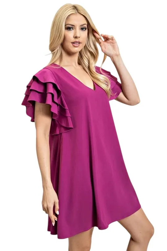 Read All About It Plum Dress