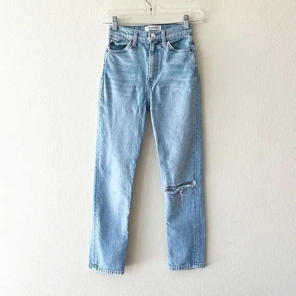 Reformation Liza High Rise Straight Crop Jeans