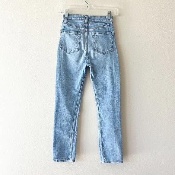 Reformation Liza High Rise Straight Crop Jeans