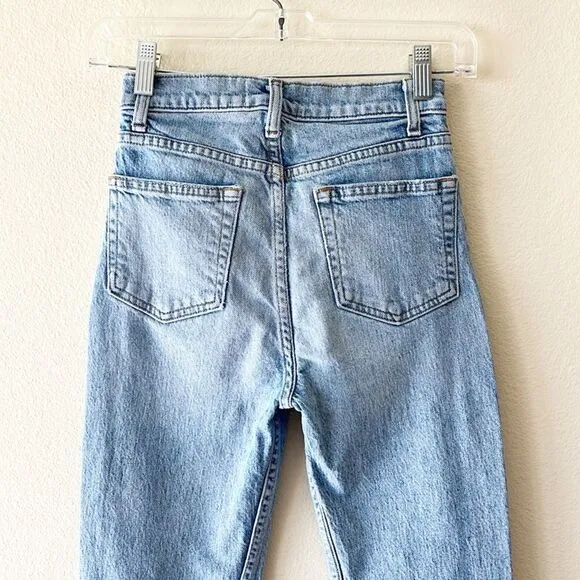 Reformation Liza High Rise Straight Crop Jeans