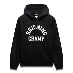 Reigning Champ Men Knit Midweight Terry Arch Logo Hoodie Black
