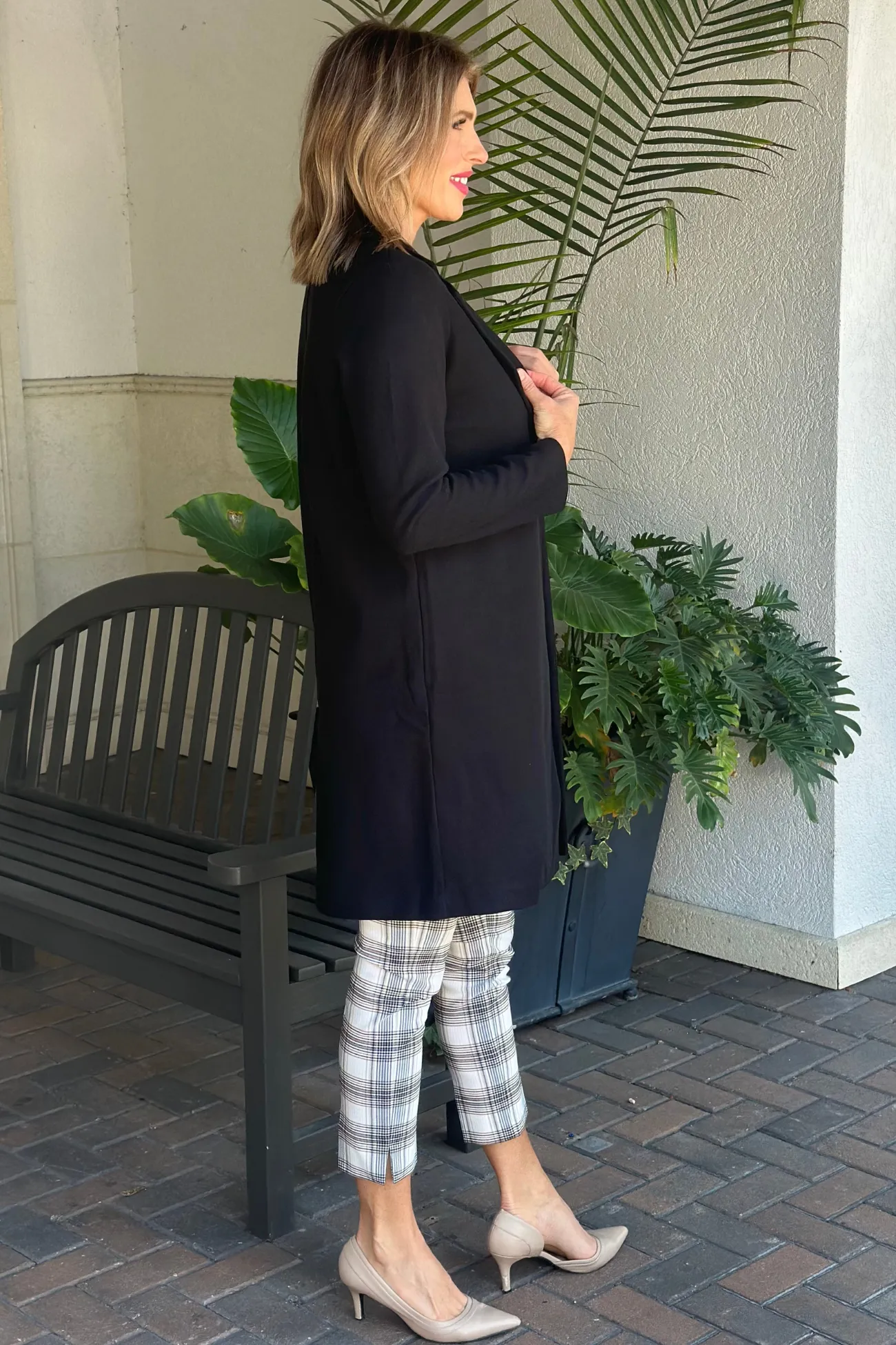 Renuar Book Lover Black Brushed Knit Jacket