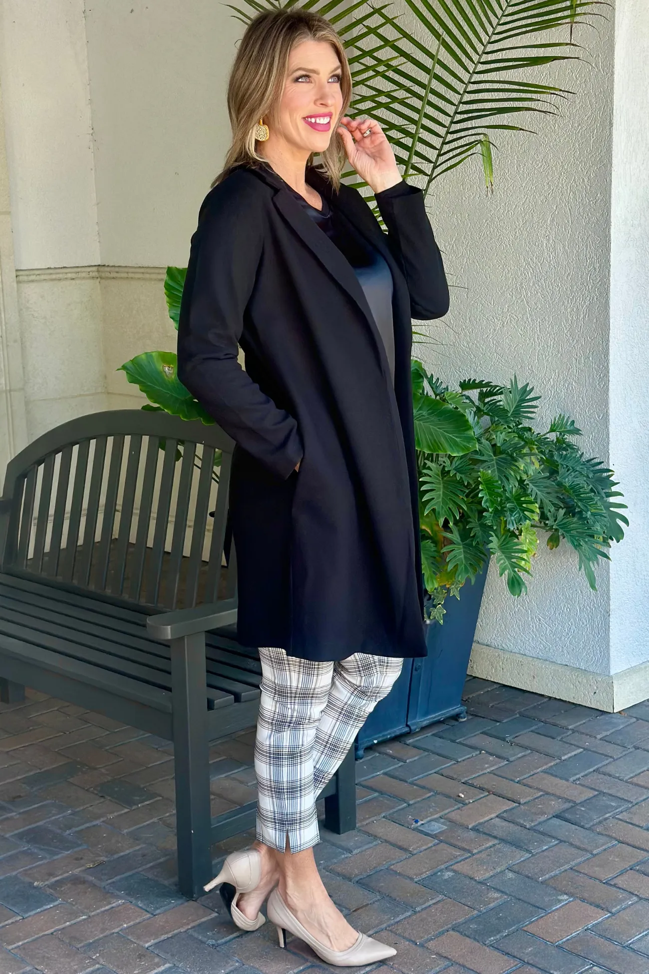Renuar Book Lover Black Brushed Knit Jacket