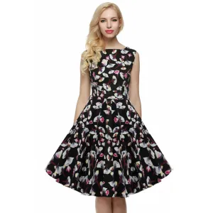 Retro Vintage 1950s 60s Rockabilly Floral Swing Summer Dress Collections