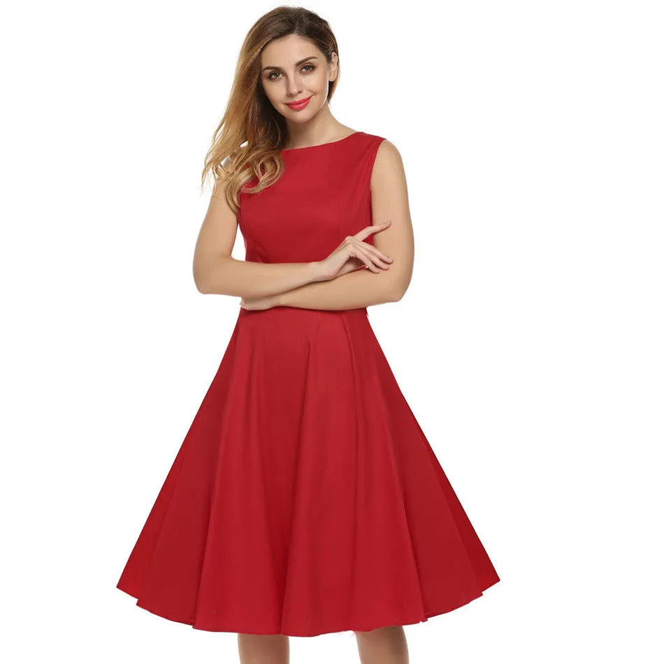 Retro Vintage 1950s 60s Rockabilly Floral Swing Summer Dress Collections