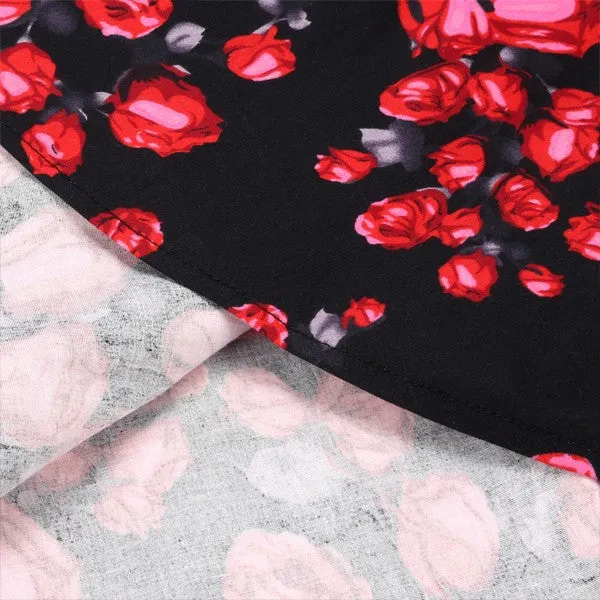 Retro Vintage 1950s 60s Rockabilly Floral Swing Summer Dress Collections