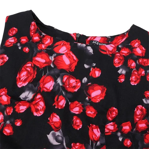 Retro Vintage 1950s 60s Rockabilly Floral Swing Summer Dress Collections