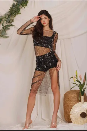Rhinestone Beaded Dress ** Pre-order**