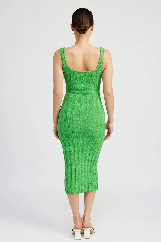 Ribbed Midi Dress