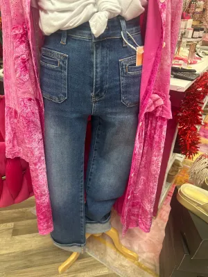 Risen High Rise EB Ankle Jeans