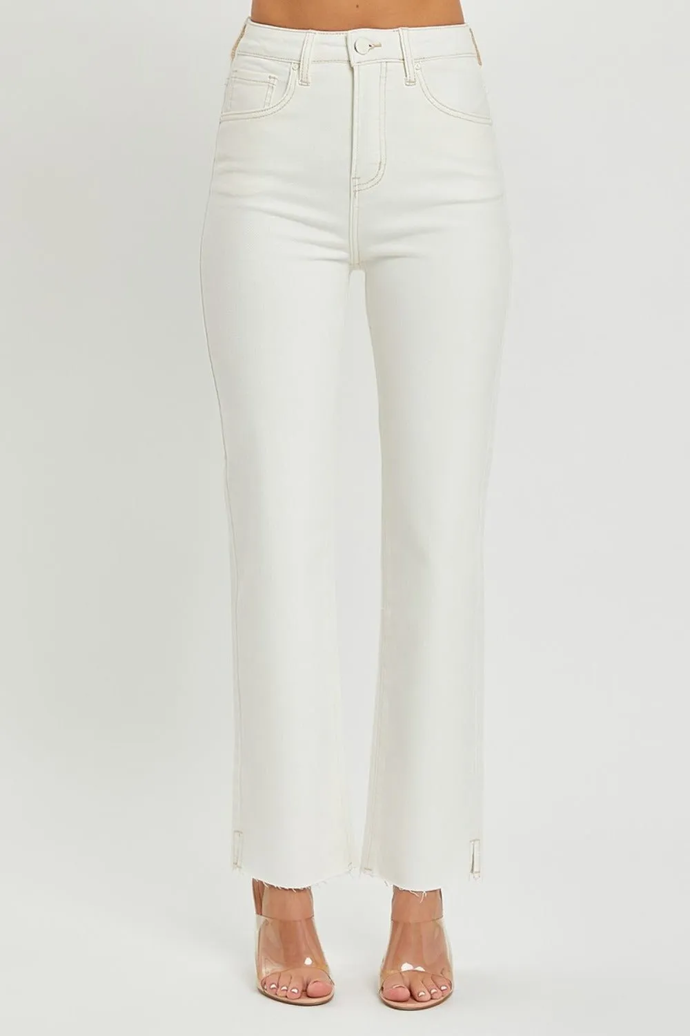 RISEN Jeans Tummy Control High-Rise Full Size Straight Leg Denim
