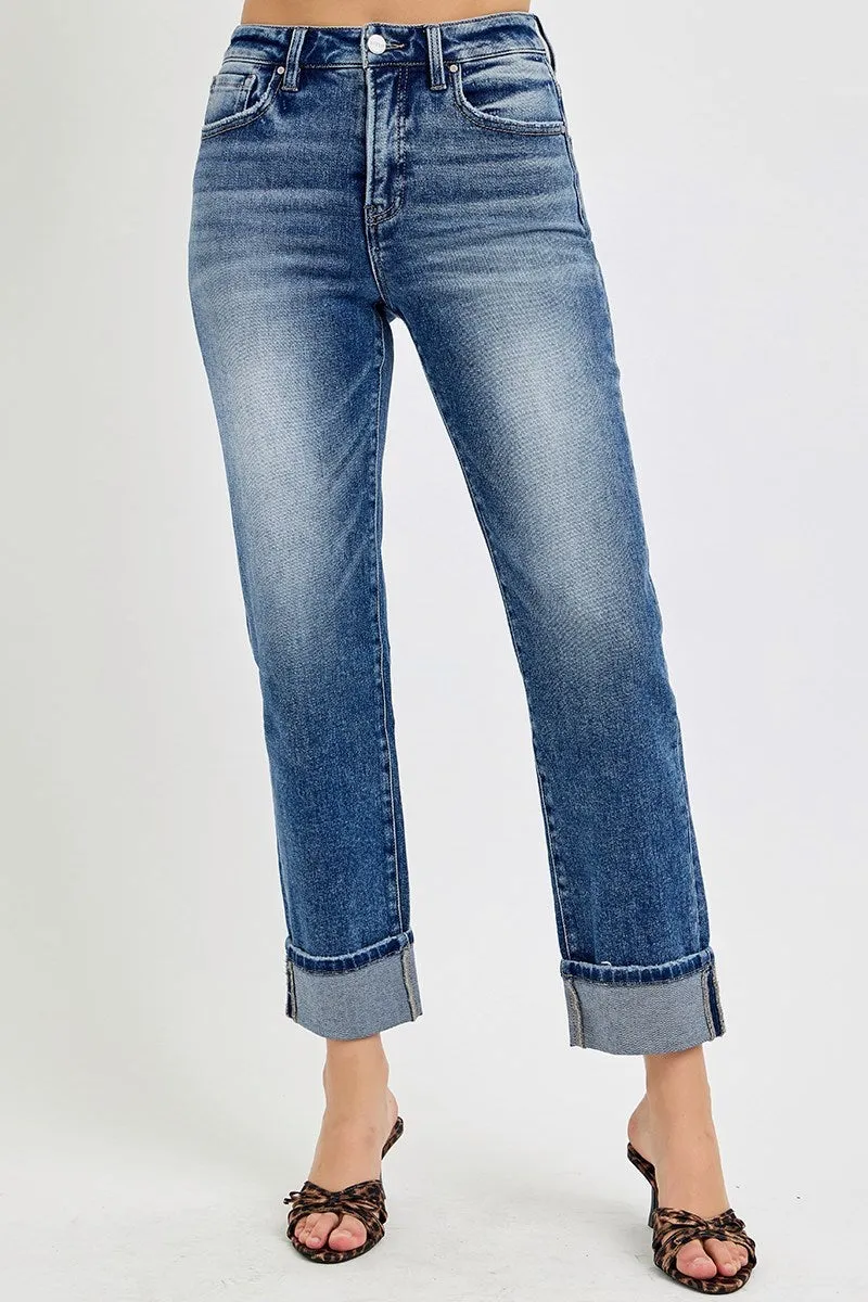 RISEN Tummy Control Straight Jeans
